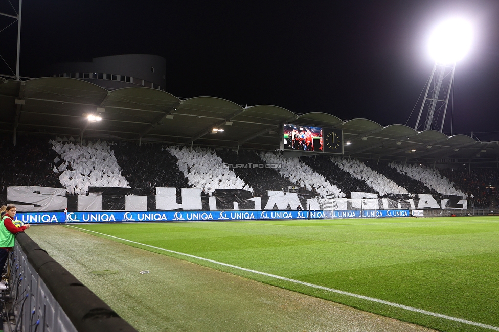 GAK - Sturm Graz
OEFB Cup, 3. Runde, GAK - SK Sturm Graz, Stadion Liebenau Graz, 02.11.2023. 

Foto zeigt Fans von Sturm mit einer Choreografie
