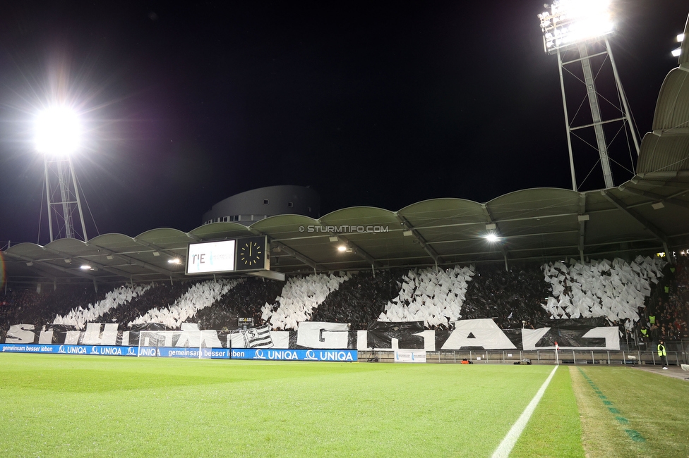 GAK - Sturm Graz
OEFB Cup, 3. Runde, Grazer AK - SK Sturm Graz, Stadion Liebenau Graz, 02.11.2023. 

Foto zeigt Fans von Sturm mit einer Choreografie
