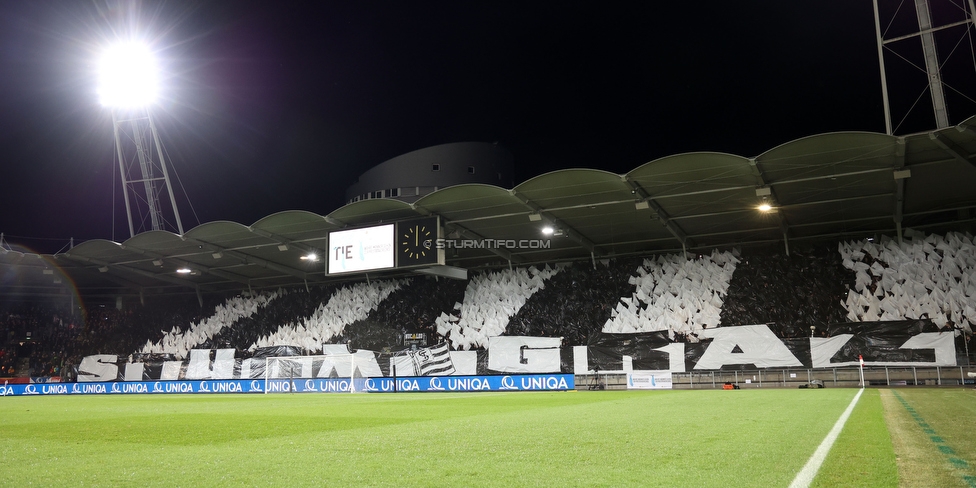 GAK - Sturm Graz
OEFB Cup, 3. Runde, Grazer AK - SK Sturm Graz, Stadion Liebenau Graz, 02.11.2023. 

Foto zeigt Fans von Sturm mit einer Choreografie
