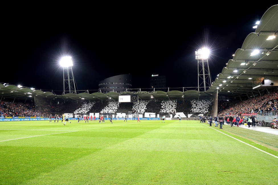 GAK - Sturm Graz
OEFB Cup, 3. Runde, Grazer AK - SK Sturm Graz, Stadion Liebenau Graz, 02.11.2023. 

Foto zeigt Fans von Sturm mit einer Choreografie
