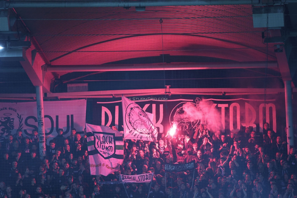 GAK - Sturm Graz
OEFB Cup, 3. Runde, Grazer AK - SK Sturm Graz, Stadion Liebenau Graz, 02.11.2023. 

Foto zeigt Fans von Sturm
Schlüsselwörter: pyrotechnik blackstorm