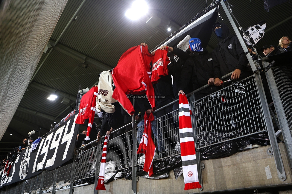 GAK - Sturm Graz
OEFB Cup, 3. Runde, GAK - SK Sturm Graz, Stadion Liebenau Graz, 02.11.2023. 

Foto zeigt Fans von Sturm
