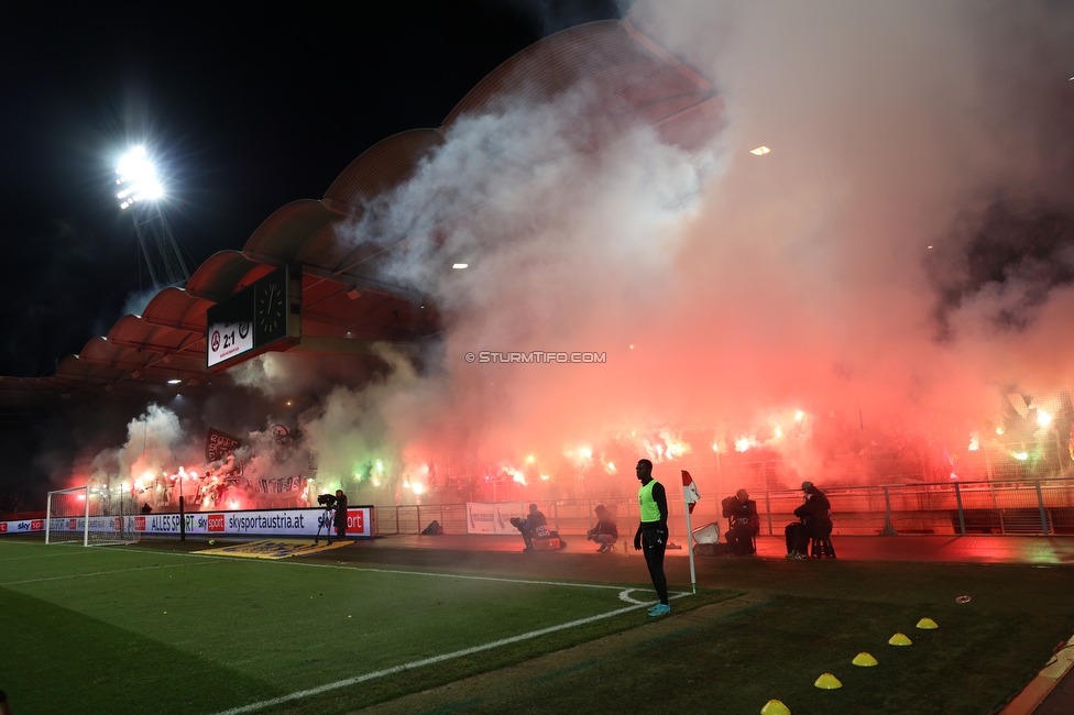 GAK - Sturm Graz
OEFB Cup, 3. Runde, Grazer AK - SK Sturm Graz, Stadion Liebenau Graz, 02.11.2023. 

Foto zeigt Fans von Sturm
Schlüsselwörter: pyrotechnik