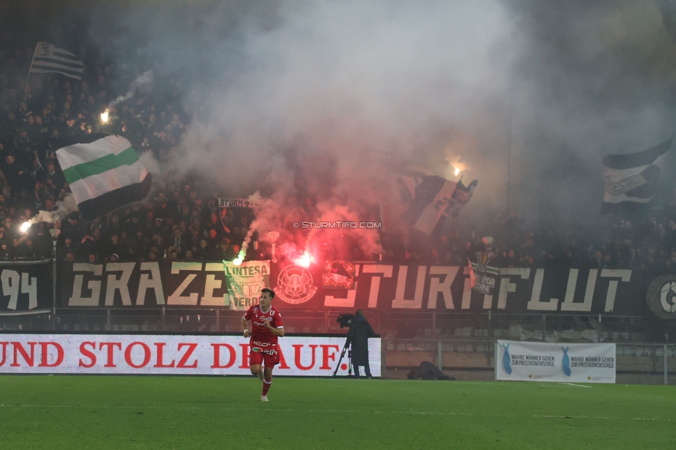 GAK - Sturm Graz
OEFB Cup, 3. Runde, Grazer AK - SK Sturm Graz, Stadion Liebenau Graz, 02.11.2023. 

Foto zeigt Fans von Sturm
Schlüsselwörter: sturmflut pyrotechnik