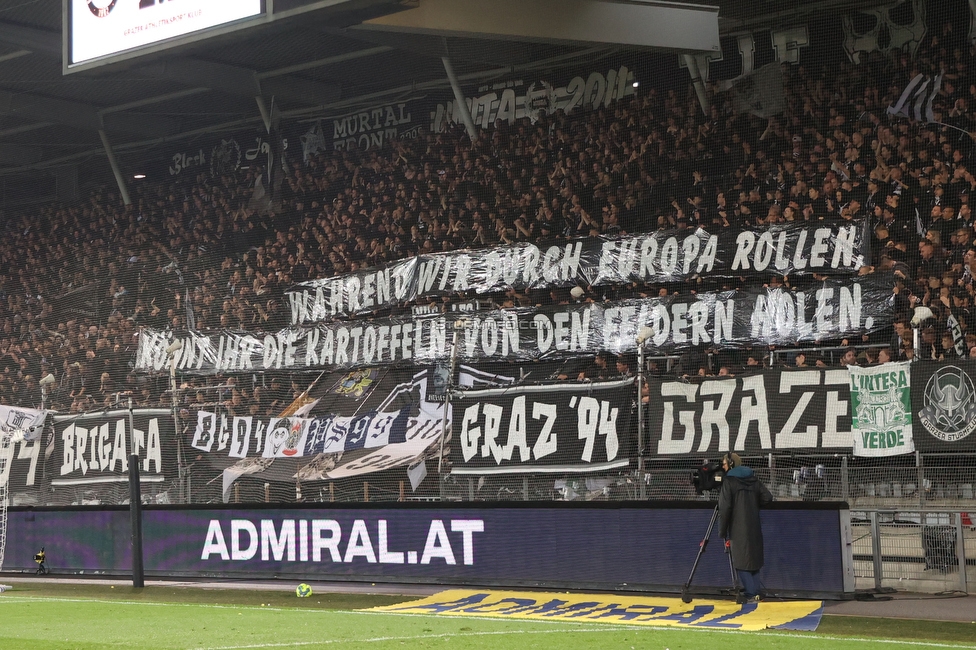 GAK - Sturm Graz
OEFB Cup, 3. Runde, Grazer AK - SK Sturm Graz, Stadion Liebenau Graz, 02.11.2023. 

Foto zeigt Fans von Sturm
