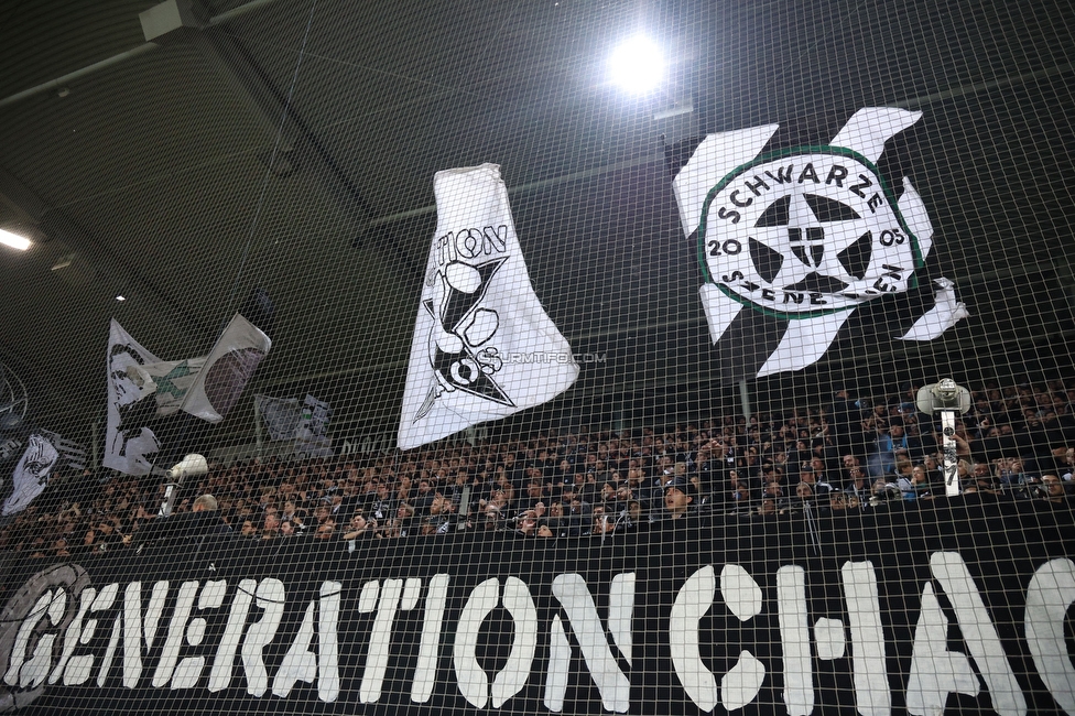 GAK - Sturm Graz
OEFB Cup, 3. Runde, Grazer AK - SK Sturm Graz, Stadion Liebenau Graz, 02.11.2023. 

Foto zeigt Fans von Sturm
Schlüsselwörter: generationchaos