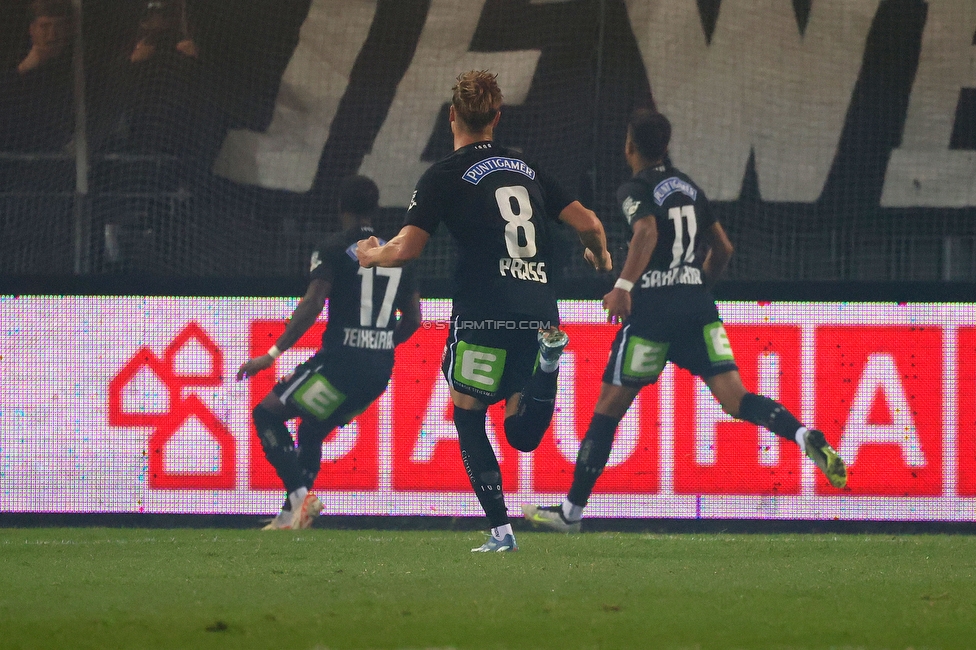 GAK - Sturm Graz
OEFB Cup, 3. Runde, Grazer AK - SK Sturm Graz, Stadion Liebenau Graz, 02.11.2023. 

Foto zeigt Bryan Silva Teixeira Jr. (Sturm), Alexander Prass (Sturm) und Manprit Sarkaria (Sturm)
Schlüsselwörter: torjubel