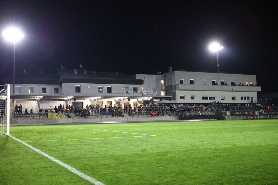 Sturm Damen - Vienna
OEFB Frauen Bundesliga, 8. Runde, SK Sturm Graz Damen - First Vienna FC 1894, Trainingszentrum Messendorf, 04.11.2023. 

Foto zeigt Fans von Sturm
