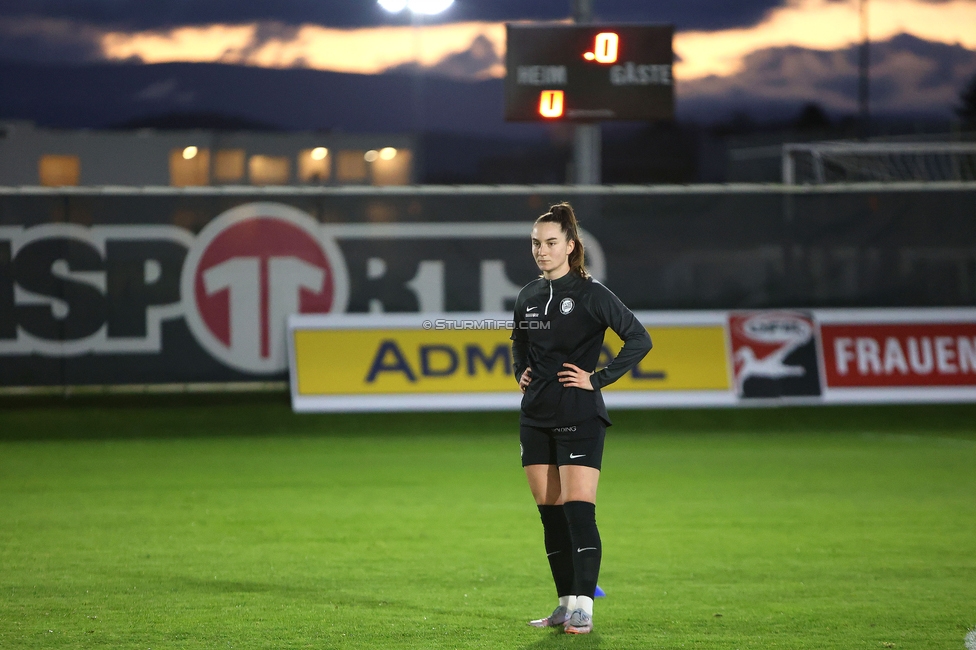 Sturm Damen - Vienna
OEFB Frauen Bundesliga, 8. Runde, SK Sturm Graz Damen - First Vienna FC 1894, Trainingszentrum Messendorf, 04.11.2023. 

Foto zeigt Linda Mittermair (Sturm Damen)
