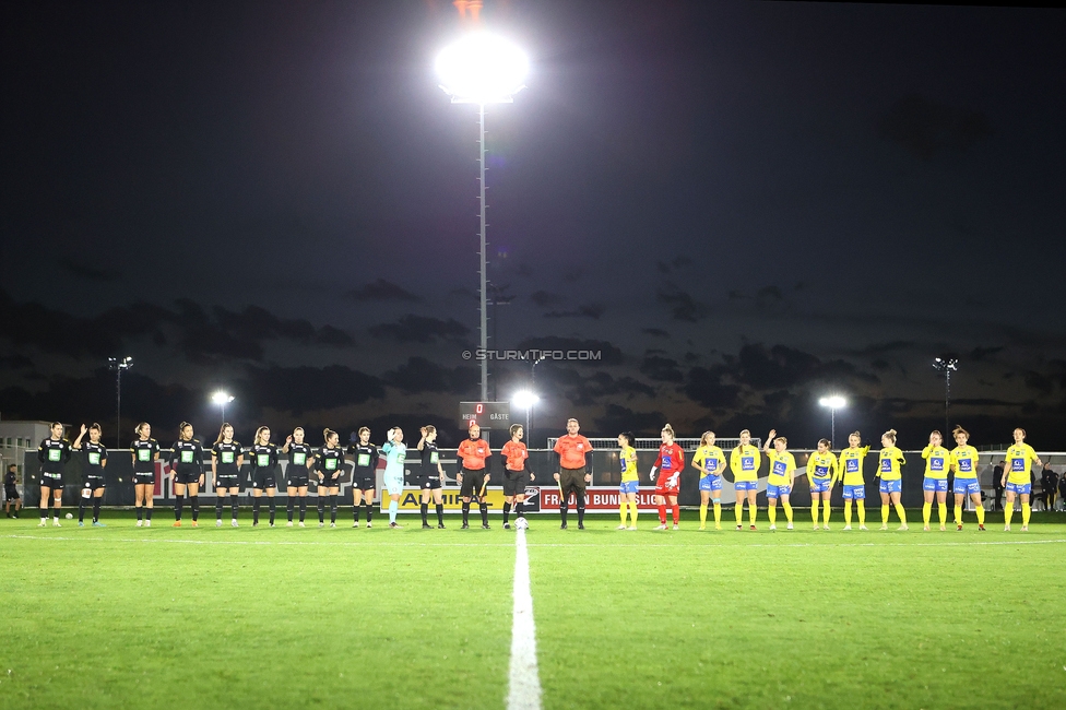 Sturm Damen - Vienna
OEFB Frauen Bundesliga, 8. Runde, SK Sturm Graz Damen - First Vienna FC 1894, Trainingszentrum Messendorf, 04.11.2023. 

Foto zeigt die Mannschaft der Sturm Damen
