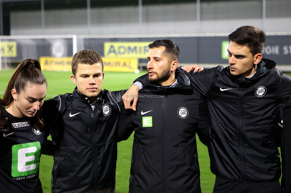 Sturm Damen - Vienna
OEFB Frauen Bundesliga, 8. Runde, SK Sturm Graz Damen - First Vienna FC 1894, Trainingszentrum Messendorf, 04.11.2023. 

Foto zeigt Sargon Duran (Cheftrainer Sturm Damen)
