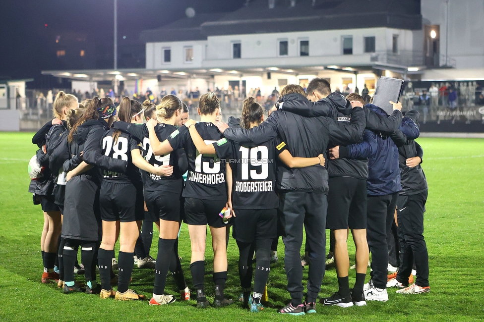 Sturm Damen - Vienna
OEFB Frauen Bundesliga, 8. Runde, SK Sturm Graz Damen - First Vienna FC 1894, Trainingszentrum Messendorf, 04.11.2023. 

Foto zeigt die Mannschaft der Sturm Damen
