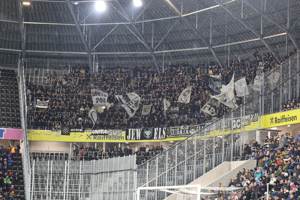 LASK - Sturm Graz
Oesterreichische Fussball Bundesliga, 13. Runde, LASK - SK Sturm Graz, Linzer Stadion  05.11.2023. 

Foto zeigt Fans von Sturm
