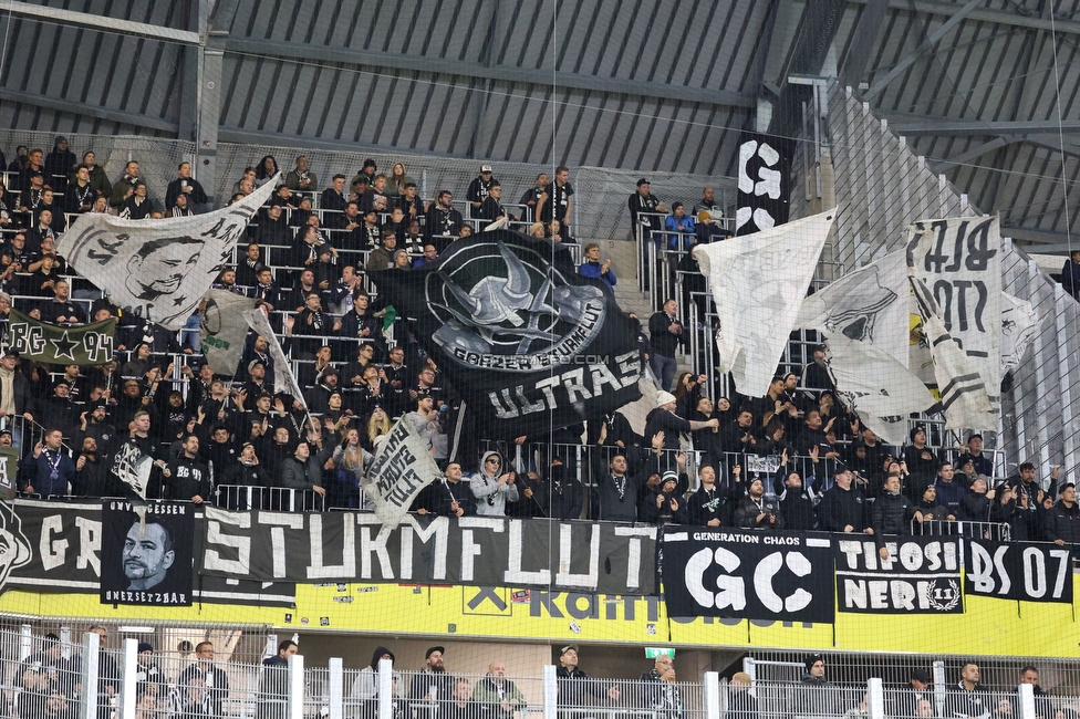 LASK - Sturm Graz
Oesterreichische Fussball Bundesliga, 13. Runde, LASK - SK Sturm Graz, Linzer Stadion  05.11.2023. 

Foto zeigt Fans von Sturm
Schlüsselwörter: sturmflut