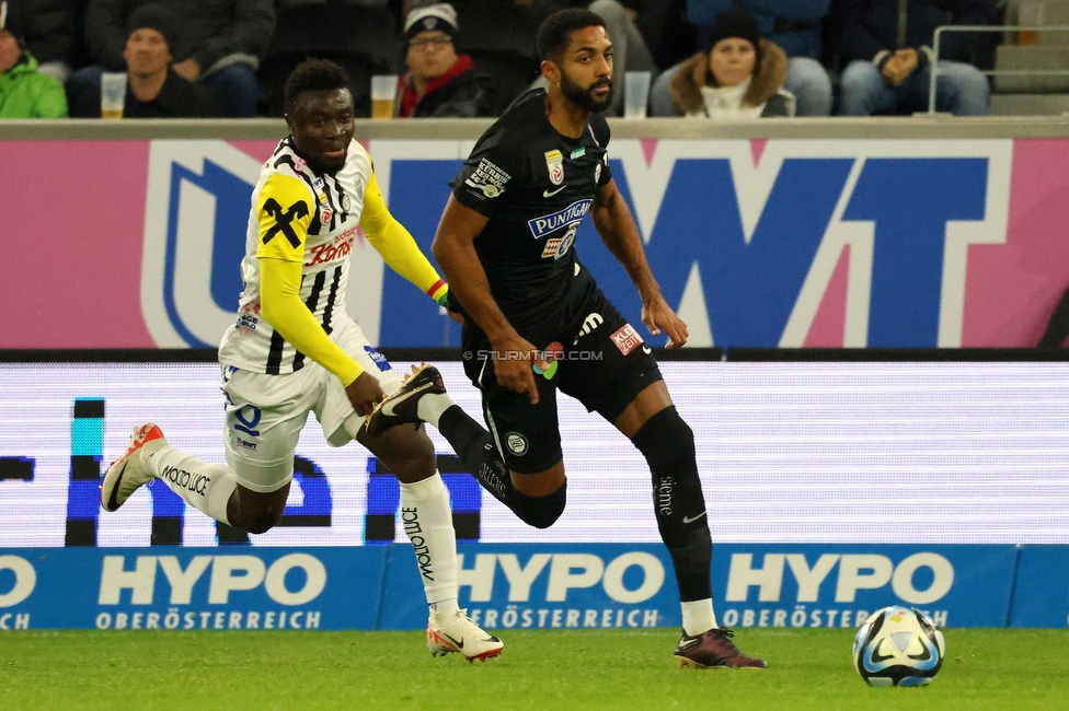 LASK - Sturm Graz
Oesterreichische Fussball Bundesliga, 13. Runde, LASK - SK Sturm Graz, Linzer Stadion  05.11.2023. 

Foto zeigt Gregory Wuethrich (Sturm)
