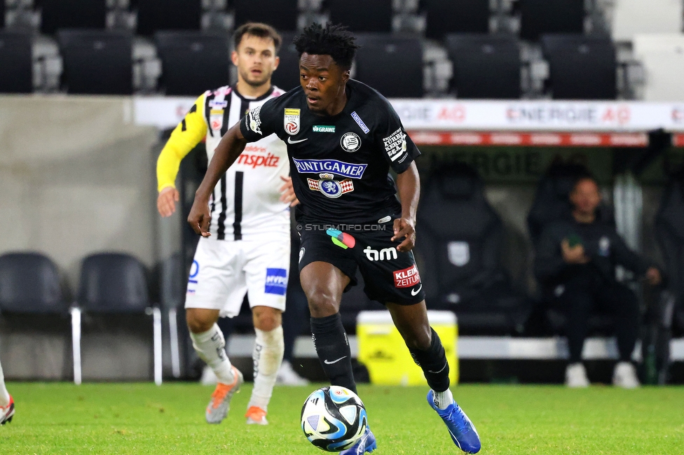 LASK - Sturm Graz
Oesterreichische Fussball Bundesliga, 13. Runde, LASK - SK Sturm Graz, Linzer Stadion  05.11.2023. 

Foto zeigt Mohammed Gadafi Fuseini (Sturm)
