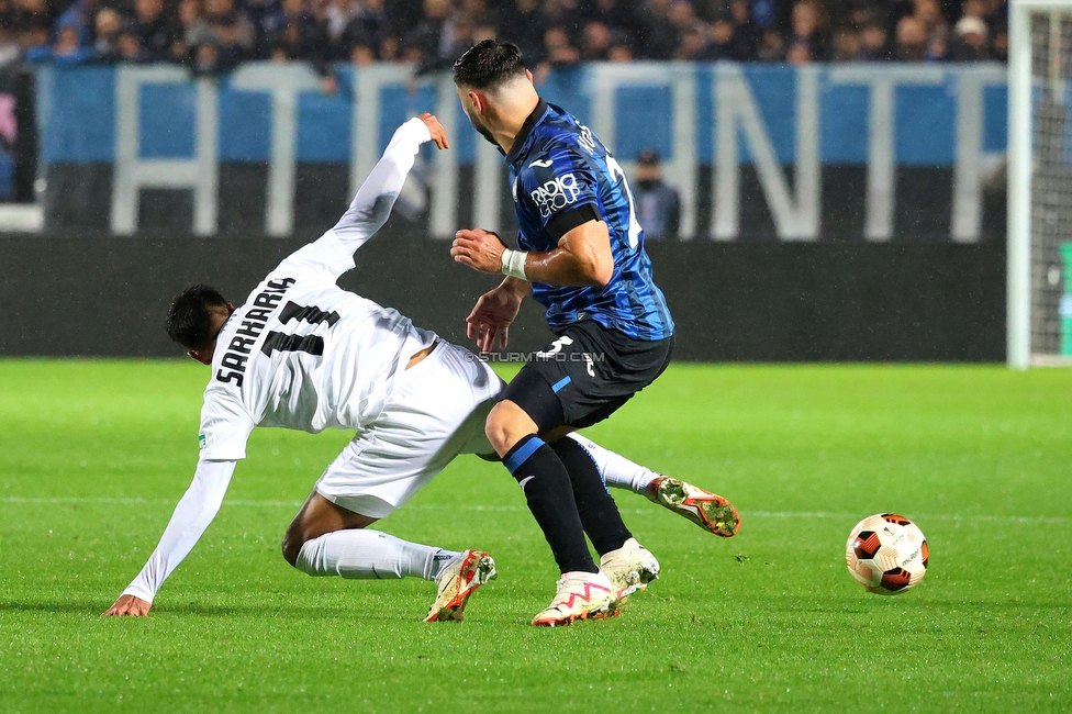 Atalanta - Sturm Graz
UEFA Europa League Gruppenphase 4. Spieltag, Atalanta Bergamo Calcio - SK Sturm Graz, Stadio di Bergamo, 09.11.2023. 

Foto zeigt Manprit Sarkaria (Sturm)
