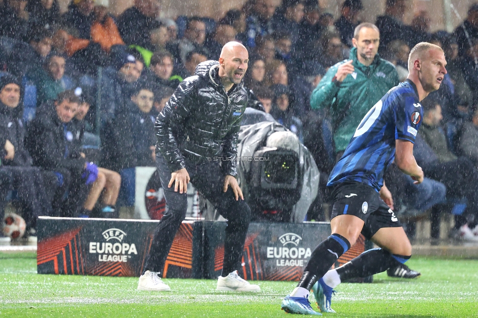 Atalanta - Sturm Graz
UEFA Europa League Gruppenphase 4. Spieltag, Atalanta Bergamo Calcio - SK Sturm Graz, Stadio di Bergamo, 09.11.2023. 

Foto zeigt Christian Ilzer (Cheftrainer Sturm)
