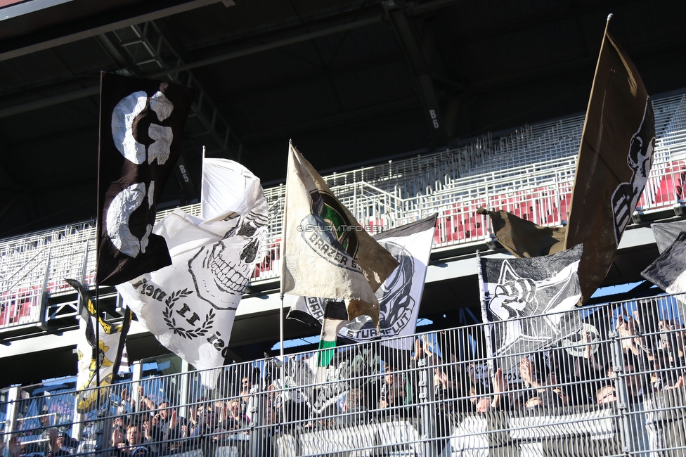 Austria Klagenfurt - Sturm Graz
Oesterreichische Fussball Bundesliga, 14. Runde, SK Austria Klagenfurt - SK Sturm Graz, Woerthersee Stadion, 12.11.2023. 

Foto zeigt Fans von Sturm
Schlüsselwörter: blackstorm generationchaos sturmflut tifosi