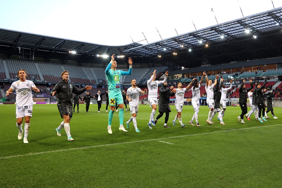 Austria Klagenfurt - Sturm Graz
Oesterreichische Fussball Bundesliga, 14. Runde, SK Austria Klagenfurt - SK Sturm Graz, Woerthersee Stadion, 12.11.2023. 

Foto zeigt die Mannschaft von Sturm
