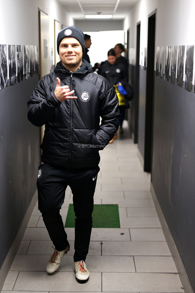 Wiener Sportklub - Sturm Graz Damen
SPORTLAND Niederoesterreich Frauen Cup, Wiener Sportklub - SK Sturm Graz, WSC Trainingszentrum Kunstrasen Wien, 18.11.2023. 

Foto zeigt David Url (Athletiktrainer Sturm Damen)
