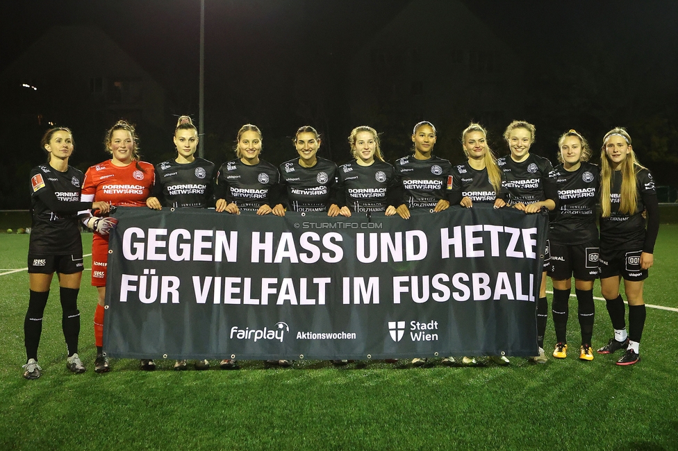 Wiener Sportklub - Sturm Graz Damen
SPORTLAND Niederoesterreich Frauen Cup, Wiener Sportklub - SK Sturm Graz, WSC Trainingszentrum Kunstrasen Wien, 18.11.2023. 

Foto zeigt die Mannschaft des Wiener Sportklubs
