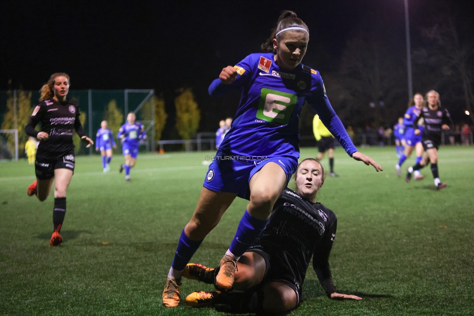 Wiener Sportklub - Sturm Graz Damen
SPORTLAND Niederoesterreich Frauen Cup, Wiener Sportklub - SK Sturm Graz, WSC Trainingszentrum Kunstrasen Wien, 18.11.2023. 

Foto zeigt Marie Spiess (Sturm Damen)
