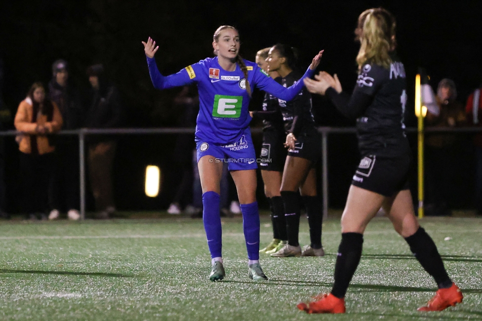 Wiener Sportklub - Sturm Graz Damen
SPORTLAND Niederoesterreich Frauen Cup, Wiener Sportklub - SK Sturm Graz, WSC Trainingszentrum Kunstrasen Wien, 18.11.2023. 

Foto zeigt Merle Kirschstein (Sturm Damen)
