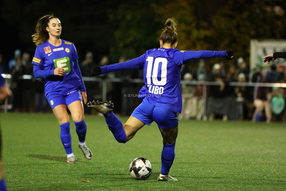 Wiener Sportklub - Sturm Graz Damen
SPORTLAND Niederoesterreich Frauen Cup, Wiener Sportklub - SK Sturm Graz, WSC Trainingszentrum Kunstrasen Wien, 18.11.2023. 

Foto zeigt Andrea Glibo (Sturm Damen)
