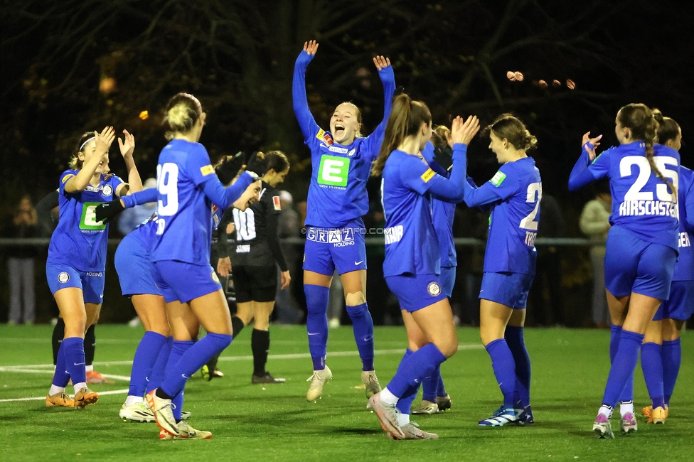 Wiener Sportklub - Sturm Graz Damen
SPORTLAND Niederoesterreich Frauen Cup, Wiener Sportklub - SK Sturm Graz, WSC Trainingszentrum Kunstrasen Wien, 18.11.2023. 

Foto zeigt die Mannschaft der Sturm Damen
