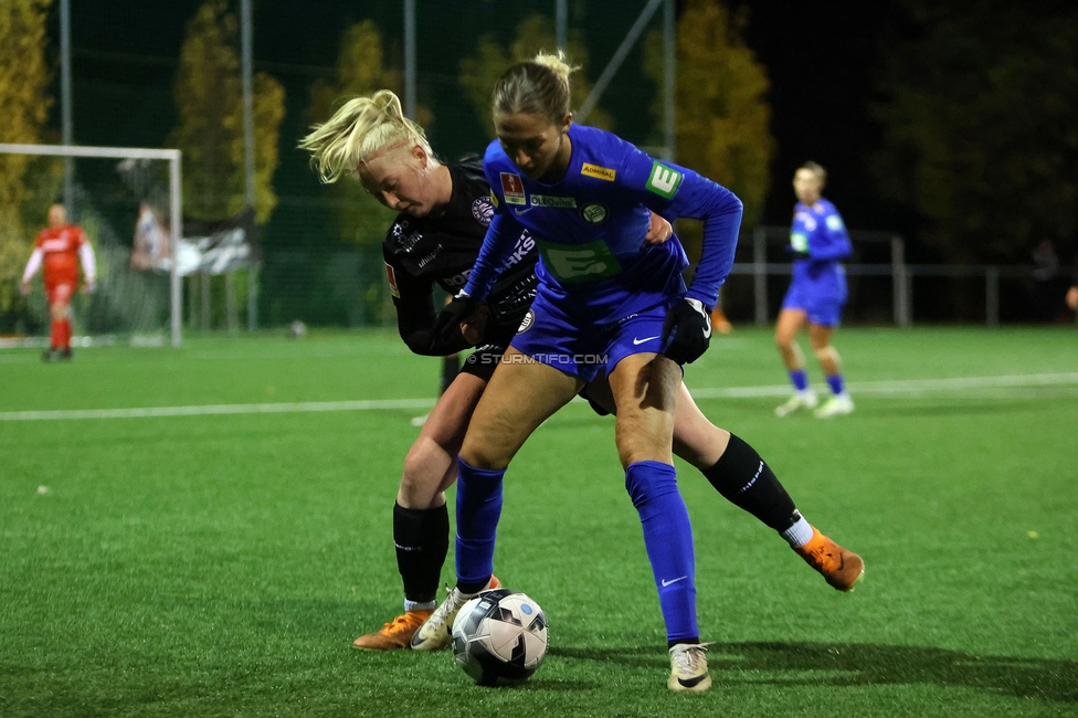 Wiener Sportklub - Sturm Graz Damen
SPORTLAND Niederoesterreich Frauen Cup, Wiener Sportklub - SK Sturm Graz, WSC Trainingszentrum Kunstrasen Wien, 18.11.2023. 

Foto zeigt Modesta Uka (Sturm Damen)
