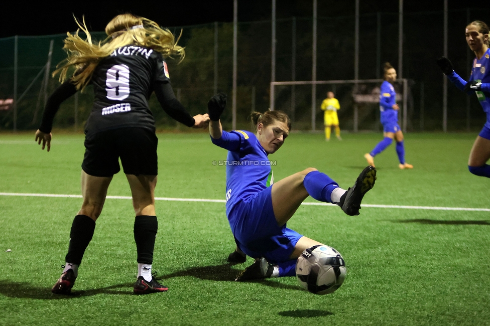 Wiener Sportklub - Sturm Graz Damen
SPORTLAND Niederoesterreich Frauen Cup, Wiener Sportklub - SK Sturm Graz, WSC Trainingszentrum Kunstrasen Wien, 18.11.2023. 

Foto zeigt Sophie Maierhofer (Sturm Damen)
