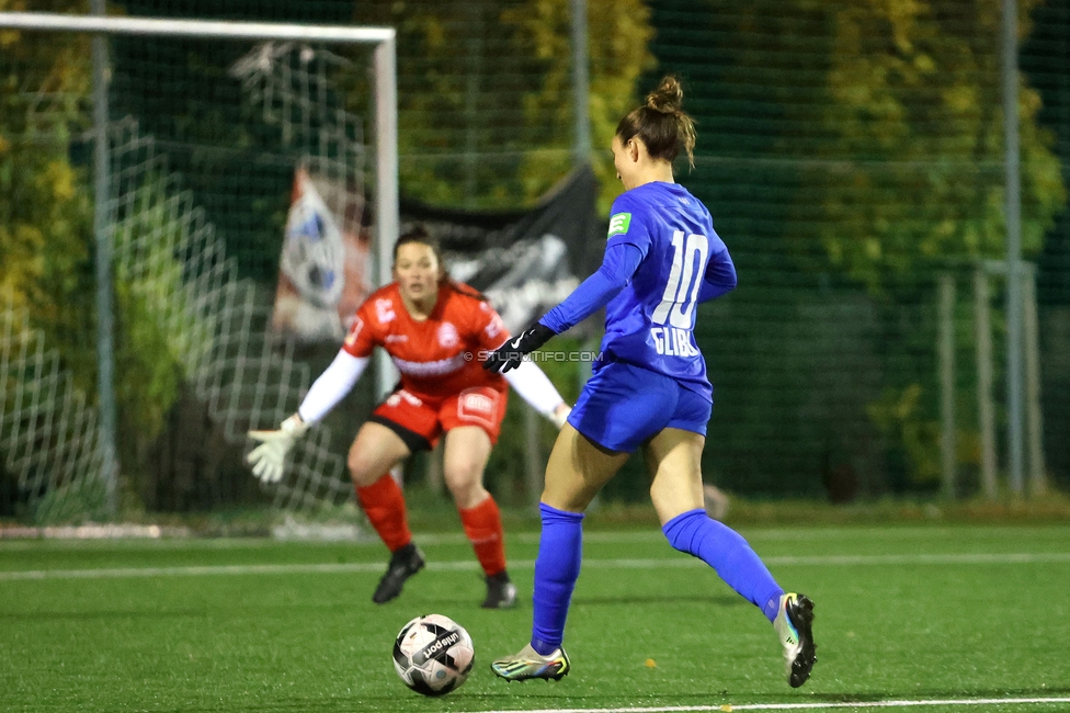 Wiener Sportklub - Sturm Graz Damen
SPORTLAND Niederoesterreich Frauen Cup, Wiener Sportklub - SK Sturm Graz, WSC Trainingszentrum Kunstrasen Wien, 18.11.2023. 

Foto zeigt Andrea Glibo (Sturm Damen)
