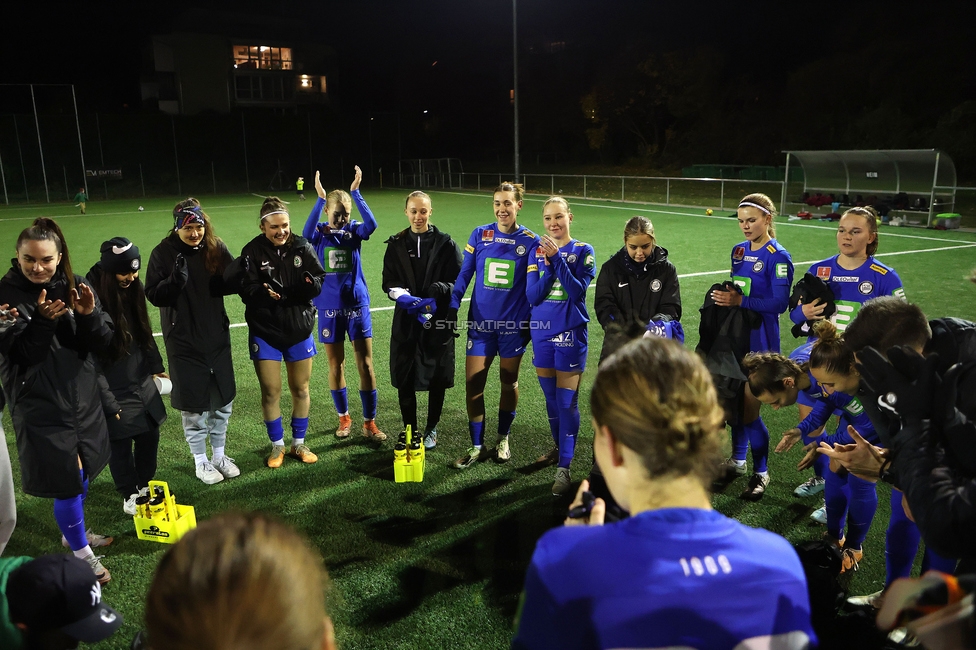 Wiener Sportklub - Sturm Graz Damen
SPORTLAND Niederoesterreich Frauen Cup, Wiener Sportklub - SK Sturm Graz, WSC Trainingszentrum Kunstrasen Wien, 18.11.2023. 

Foto zeigt die Mannschaft der Sturm Damen
