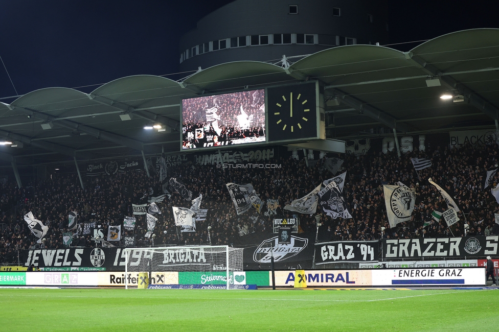 Sturm Graz - Austria Lustenau
Oesterreichische Fussball Bundesliga, 15. Runde, SK Sturm Graz - SC Austria Lustenau,  Stadion Liebenau Graz, 25.112023. 

Foto zeigt Fans von Sturm
