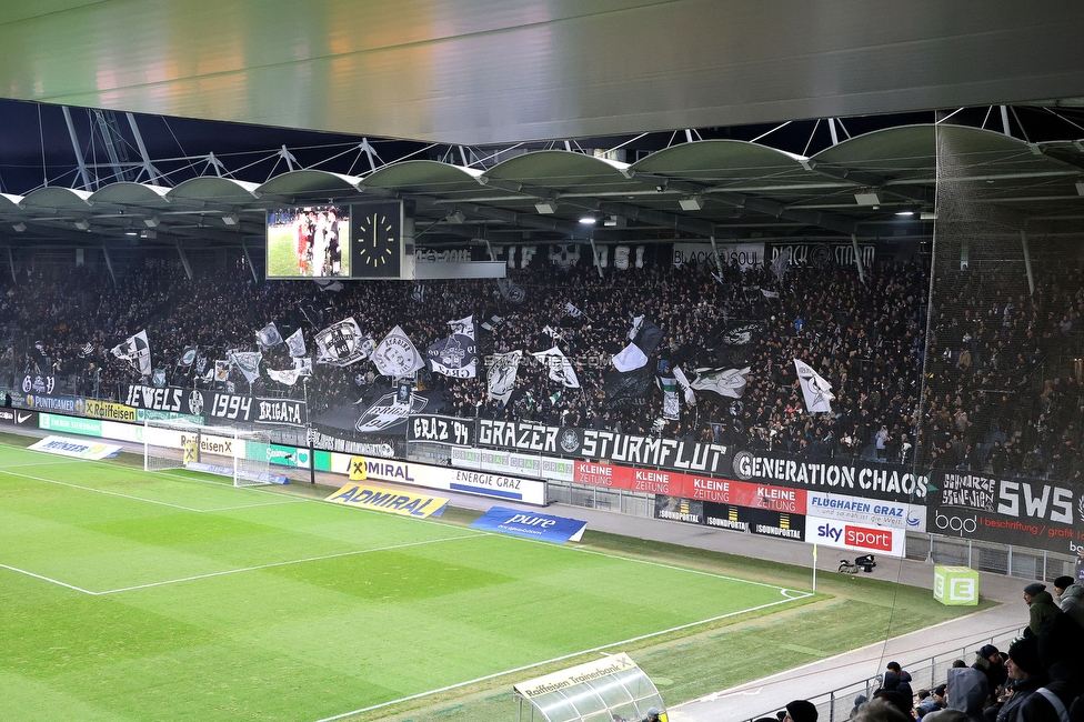 Sturm Graz - Austria Lustenau
Oesterreichische Fussball Bundesliga, 15. Runde, SK Sturm Graz - SC Austria Lustenau,  Stadion Liebenau Graz, 25.112023. 

Foto zeigt Fans von Sturm
