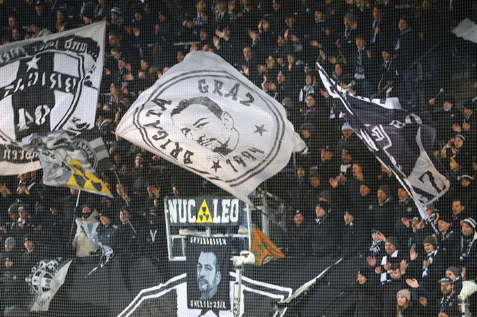 Sturm Graz - Austria Lustenau
Oesterreichische Fussball Bundesliga, 15. Runde, SK Sturm Graz - SC Austria Lustenau,  Stadion Liebenau Graz, 25.112023. 

Foto zeigt Fans von Sturm
