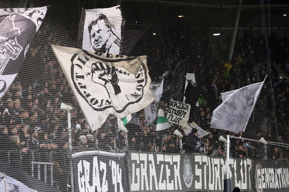 Sturm Graz - Austria Lustenau
Oesterreichische Fussball Bundesliga, 15. Runde, SK Sturm Graz - SC Austria Lustenau,  Stadion Liebenau Graz, 25.112023. 

Foto zeigt Fans von Sturm
