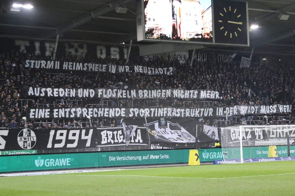 Sturm Graz - Austria Lustenau
Oesterreichische Fussball Bundesliga, 15. Runde, SK Sturm Graz - SC Austria Lustenau,  Stadion Liebenau Graz, 25.112023. 

Foto zeigt Fans von Sturm
