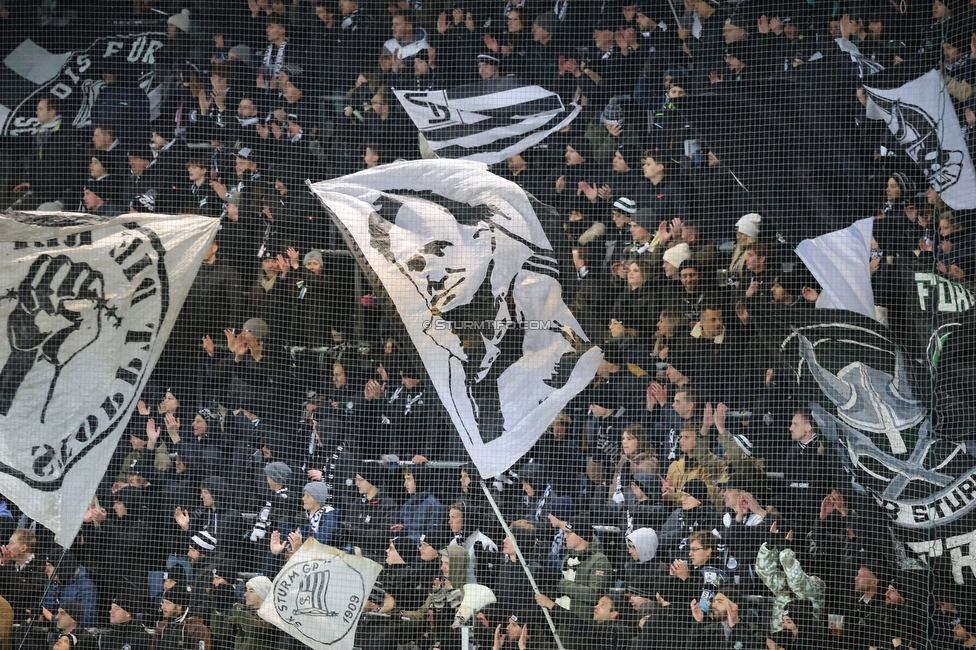 Sturm Graz - Austria Lustenau
Oesterreichische Fussball Bundesliga, 15. Runde, SK Sturm Graz - SC Austria Lustenau,  Stadion Liebenau Graz, 25.112023. 

Foto zeigt Fans von Sturm
Schlüsselwörter: osim