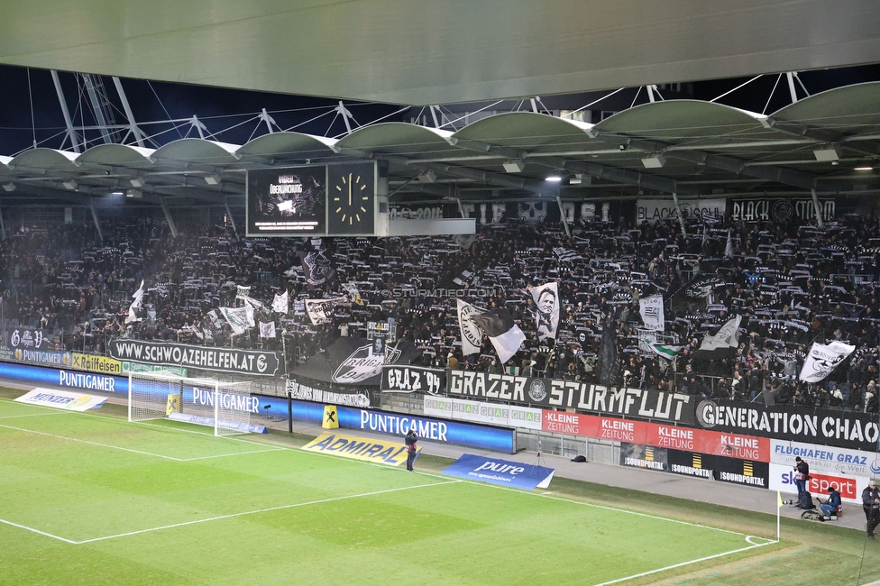 Sturm Graz - Austria Lustenau
Oesterreichische Fussball Bundesliga, 15. Runde, SK Sturm Graz - SC Austria Lustenau,  Stadion Liebenau Graz, 25.112023. 

Foto zeigt Fans von Sturm
Schlüsselwörter: schals