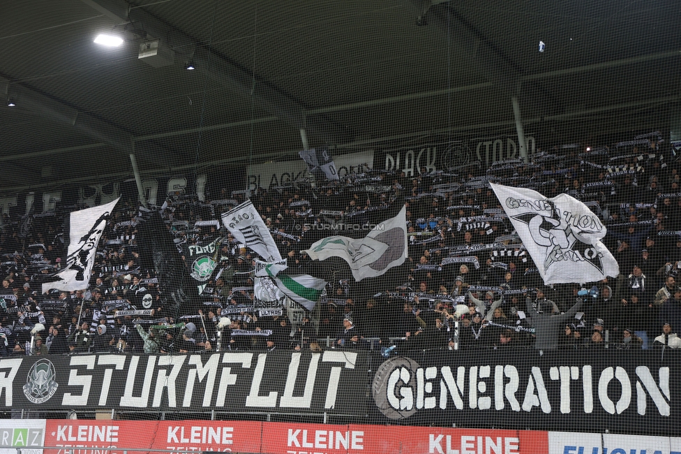 Sturm Graz - Austria Lustenau
Oesterreichische Fussball Bundesliga, 15. Runde, SK Sturm Graz - SC Austria Lustenau,  Stadion Liebenau Graz, 25.112023. 

Foto zeigt Fans von Sturm
Schlüsselwörter: schals