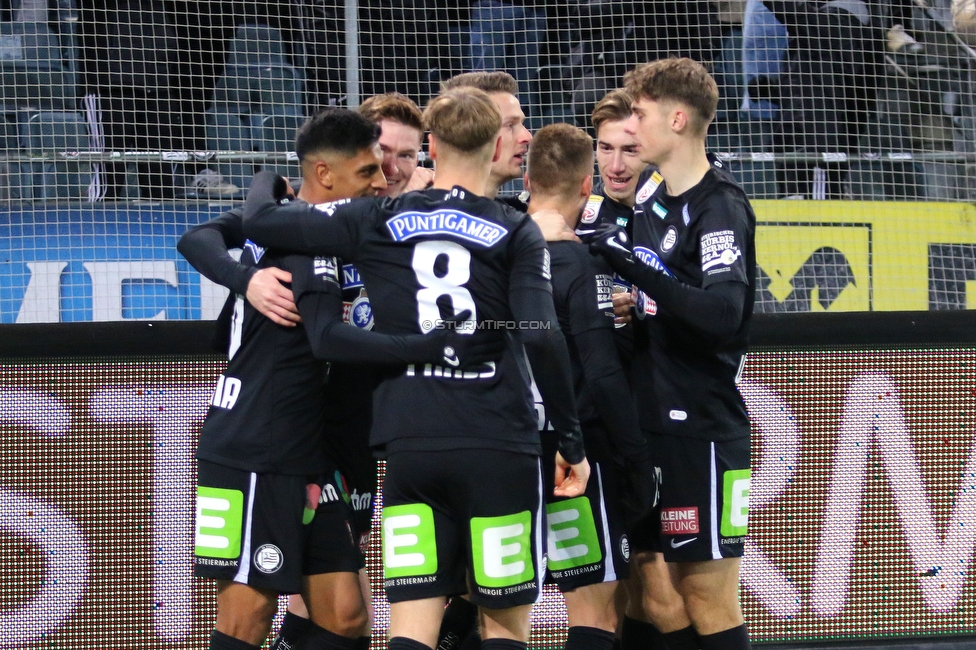 Sturm Graz - Austria Lustenau
Oesterreichische Fussball Bundesliga, 15. Runde, SK Sturm Graz - SC Austria Lustenau,  Stadion Liebenau Graz, 25.112023. 

Foto zeigt die Mannschaft von Sturm
