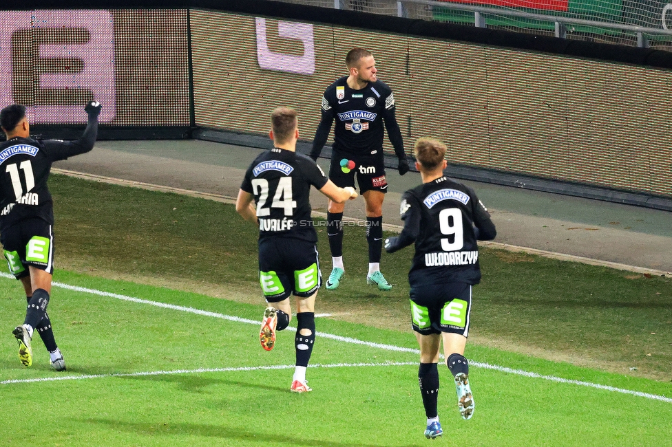 Sturm Graz - Austria Lustenau
Oesterreichische Fussball Bundesliga, 15. Runde, SK Sturm Graz - SC Austria Lustenau,  Stadion Liebenau Graz, 25.112023. 

Foto zeigt Tomi Horvat (Sturm)
Schlüsselwörter: torjubel