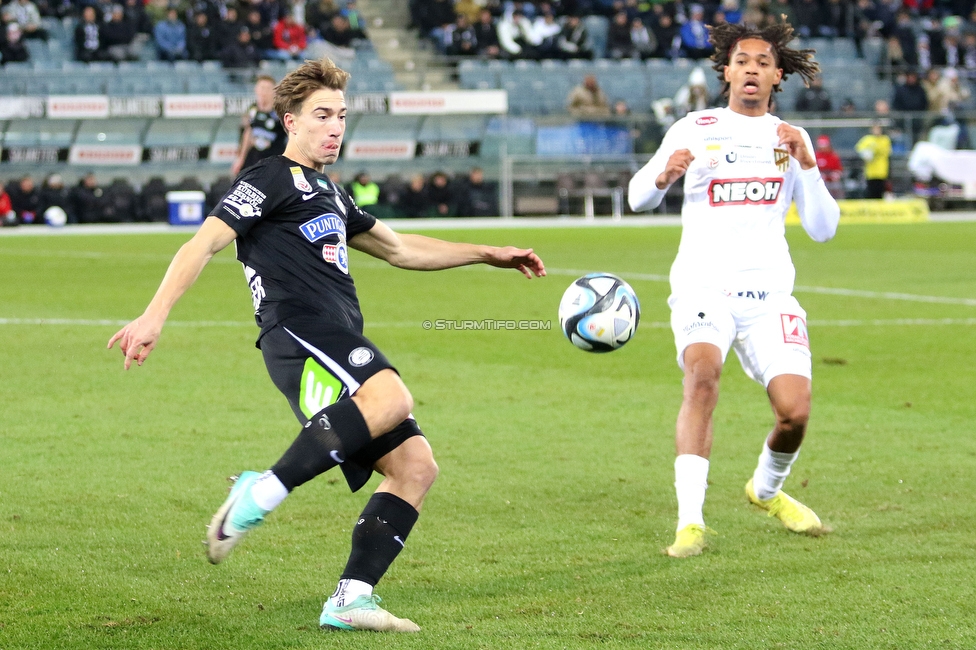 Sturm Graz - Austria Lustenau
Oesterreichische Fussball Bundesliga, 15. Runde, SK Sturm Graz - SC Austria Lustenau,  Stadion Liebenau Graz, 25.112023. 

Foto zeigt David Affengruber (Sturm)
