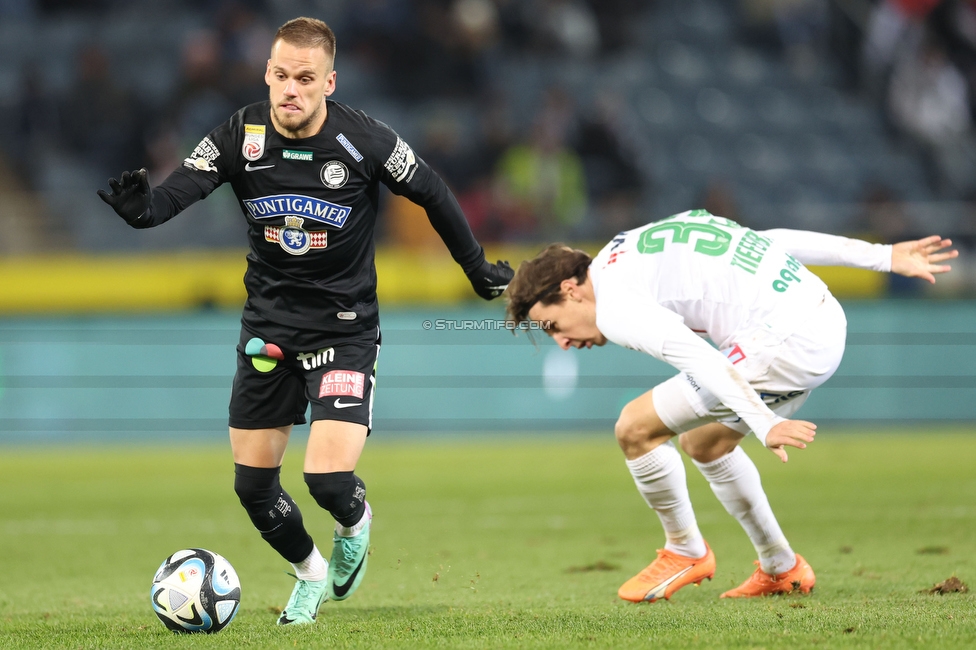 Sturm Graz - Austria Lustenau
Oesterreichische Fussball Bundesliga, 15. Runde, SK Sturm Graz - SC Austria Lustenau,  Stadion Liebenau Graz, 25.112023. 

Foto zeigt Tomi Horvat (Sturm)
