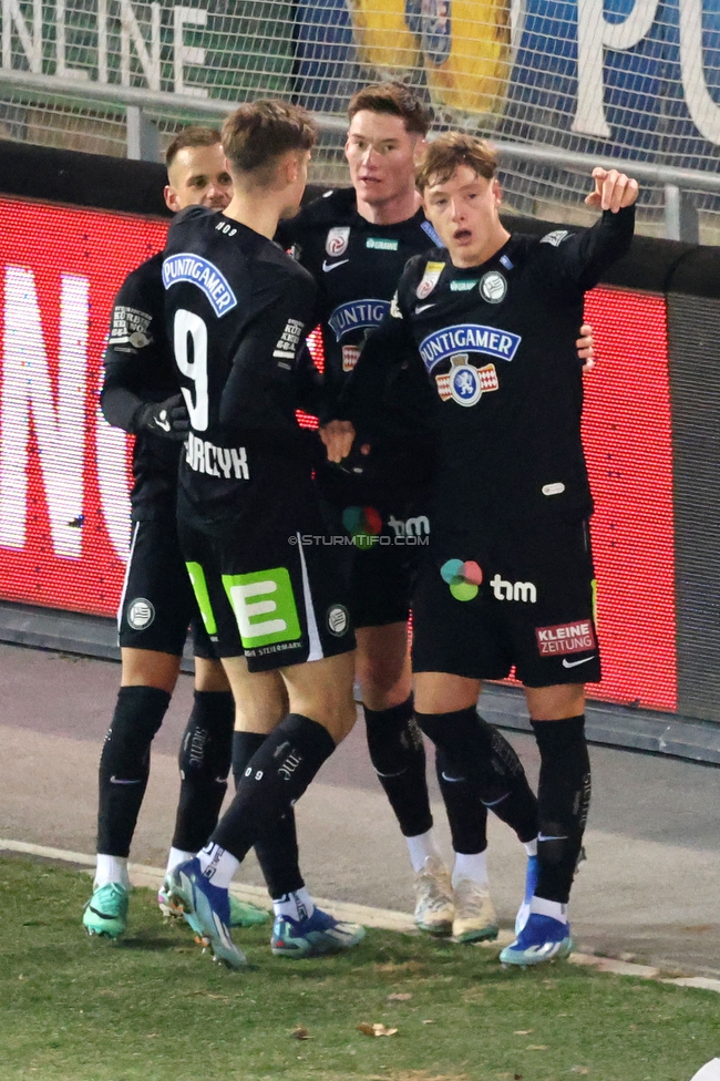 Sturm Graz - Austria Lustenau
Oesterreichische Fussball Bundesliga, 15. Runde, SK Sturm Graz - SC Austria Lustenau,  Stadion Liebenau Graz, 25.112023. 

Foto zeigt Alexander Prass (Sturm)
Schlüsselwörter: torjubel