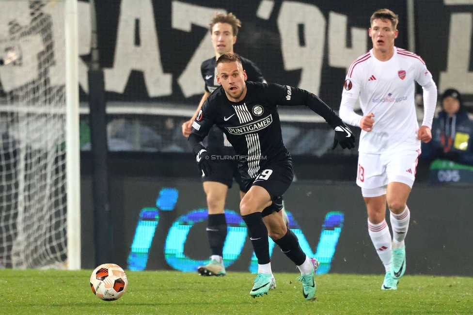 Sturm Graz - Rakow Czestochowa
UEFA Europa League Gruppenphase 5. Spieltag, SK Sturm Graz - Rakow Czestochowa, Stadion Liebenau Graz, 30.11.2023. 

Foto zeigt Tomi Horvat (Sturm)
