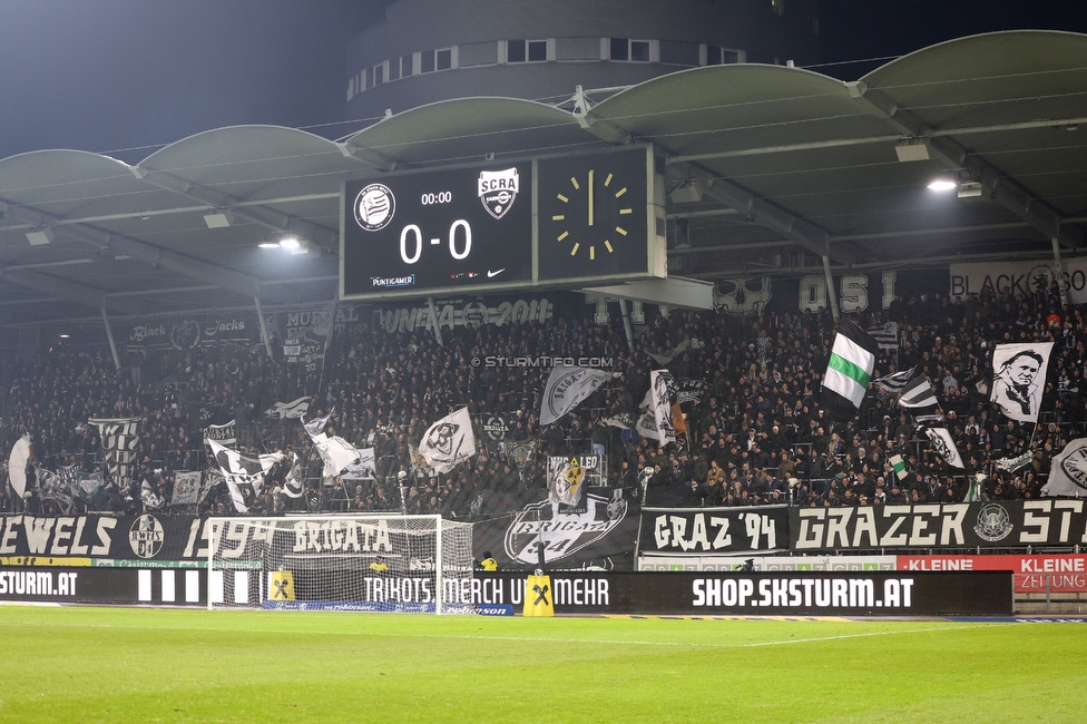 Sturm Graz - Altach
Oesterreichische Fussball Bundesliga, 17. Runde, SK Sturm Graz - SC Rheindorf Altach,  Stadion Liebenau Graz, 10.12.2023. 

Foto zeigt Fans von Sturm
