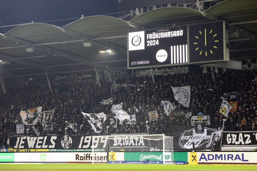 Sturm Graz - Altach
Oesterreichische Fussball Bundesliga, 17. Runde, SK Sturm Graz - SC Rheindorf Altach,  Stadion Liebenau Graz, 10.12.2023. 

Foto zeigt Fans von Sturm
Schlüsselwörter: jewels brigata